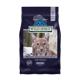 BLUE BUFFALO WILD SPIRIT INDOOR MATURE ADULT CAT CHICKEN RECIPE 4LB 